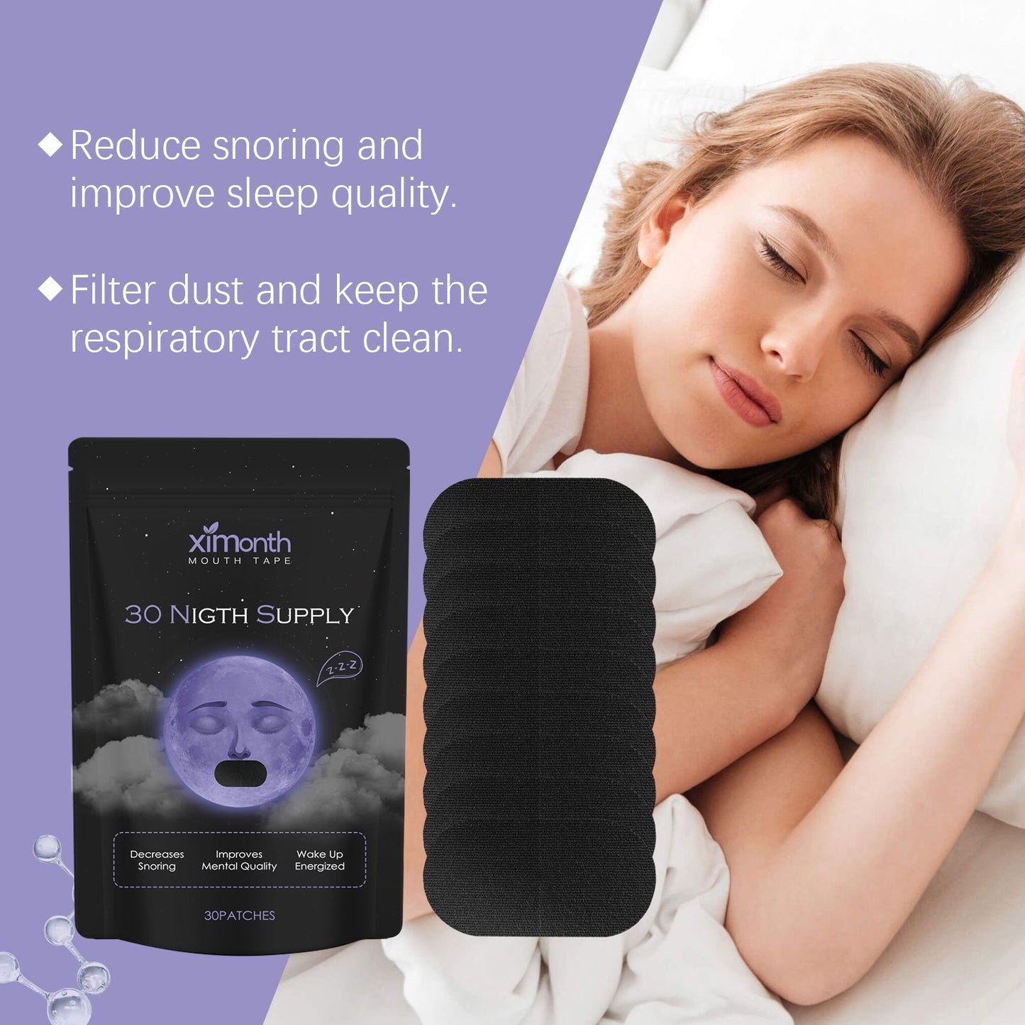 NightBreath Mouth Tape — Deep Sleep Strips (30-Night Supply)