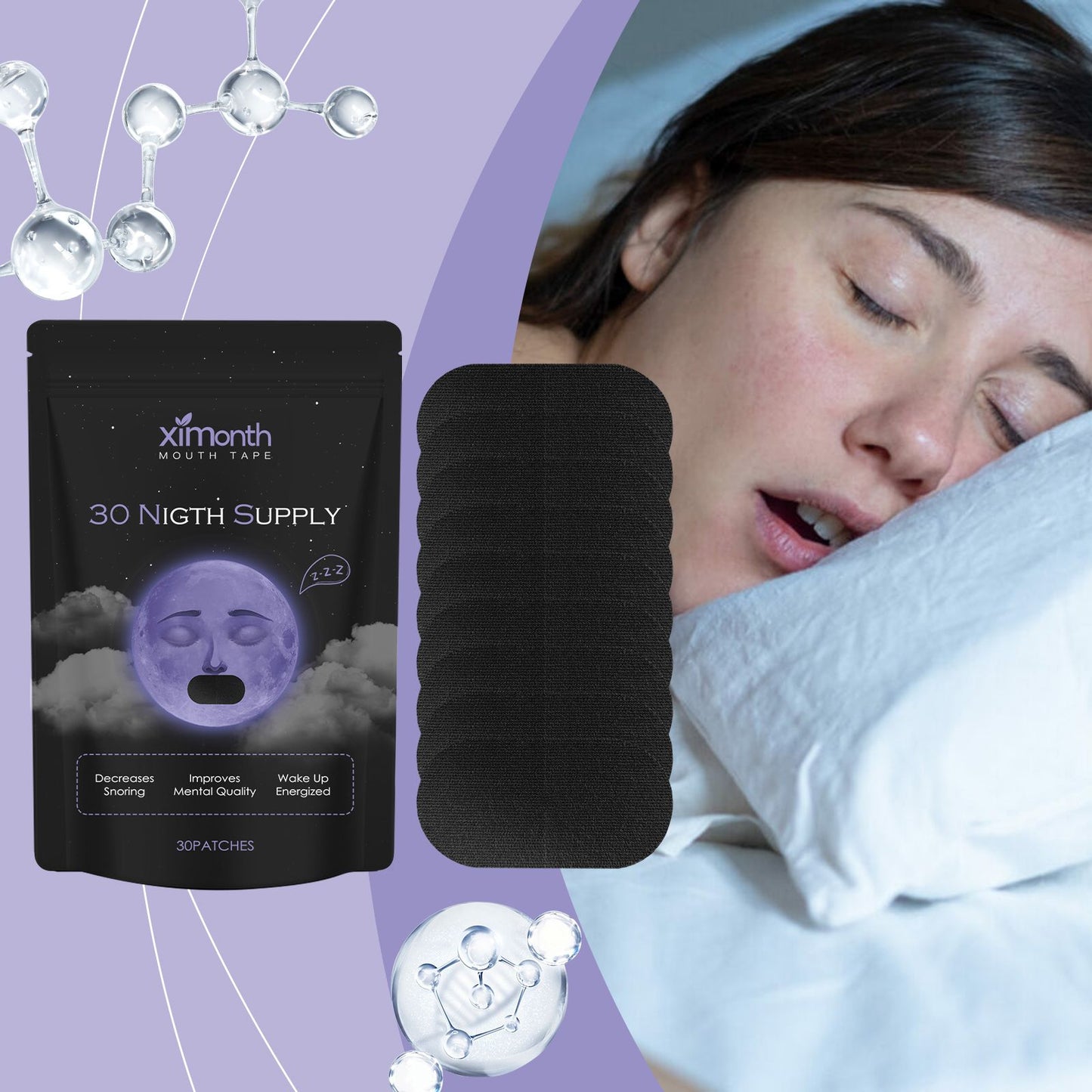 NightBreath Mouth Tape — Deep Sleep Strips (30-Night Supply)